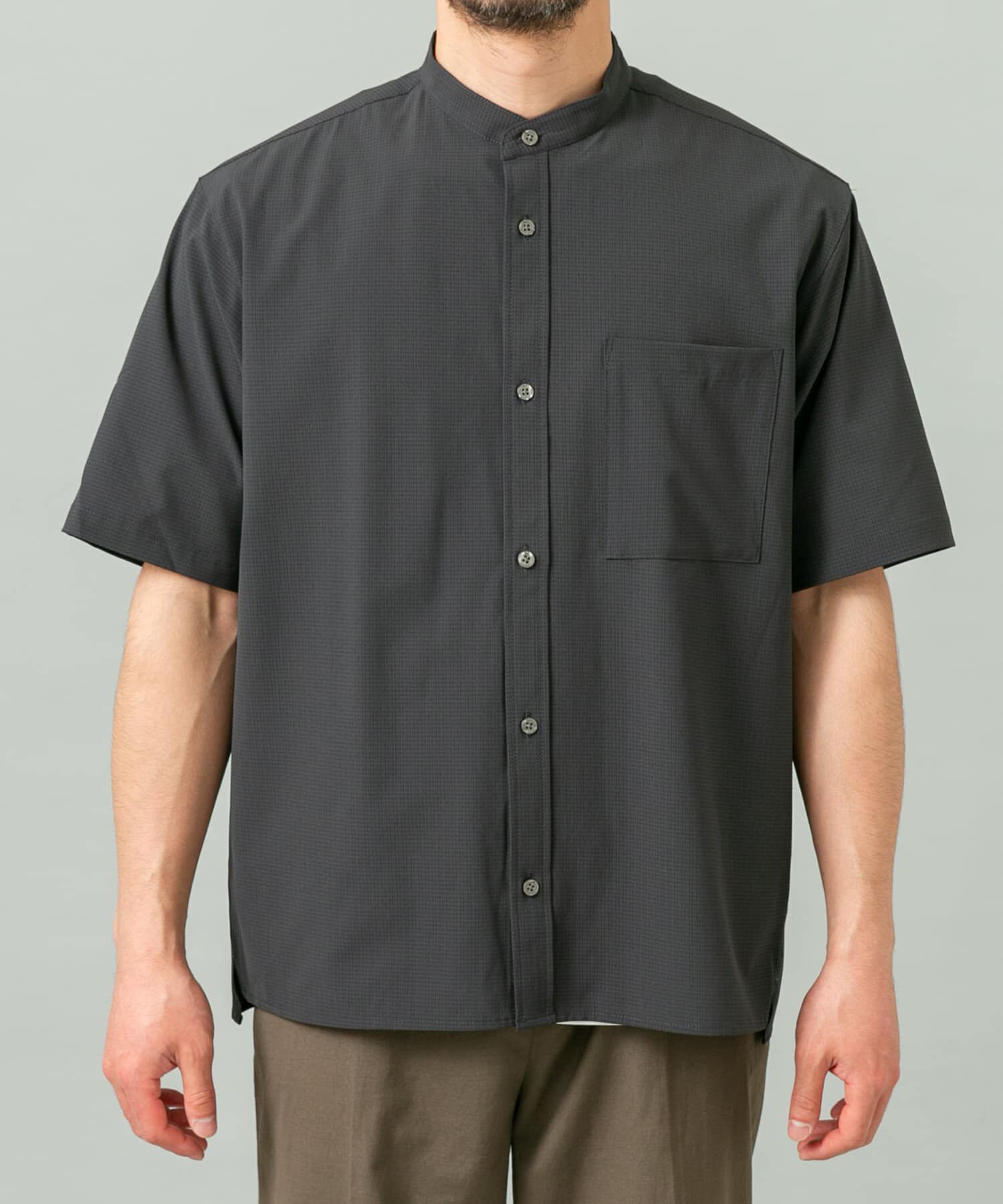 URBAN RESEARCH ROSSO「『WEB限定』『XLサイズあり』『吸水速乾』Air Stretch バンドカラーシャツ」|シャツ・ブラウス|