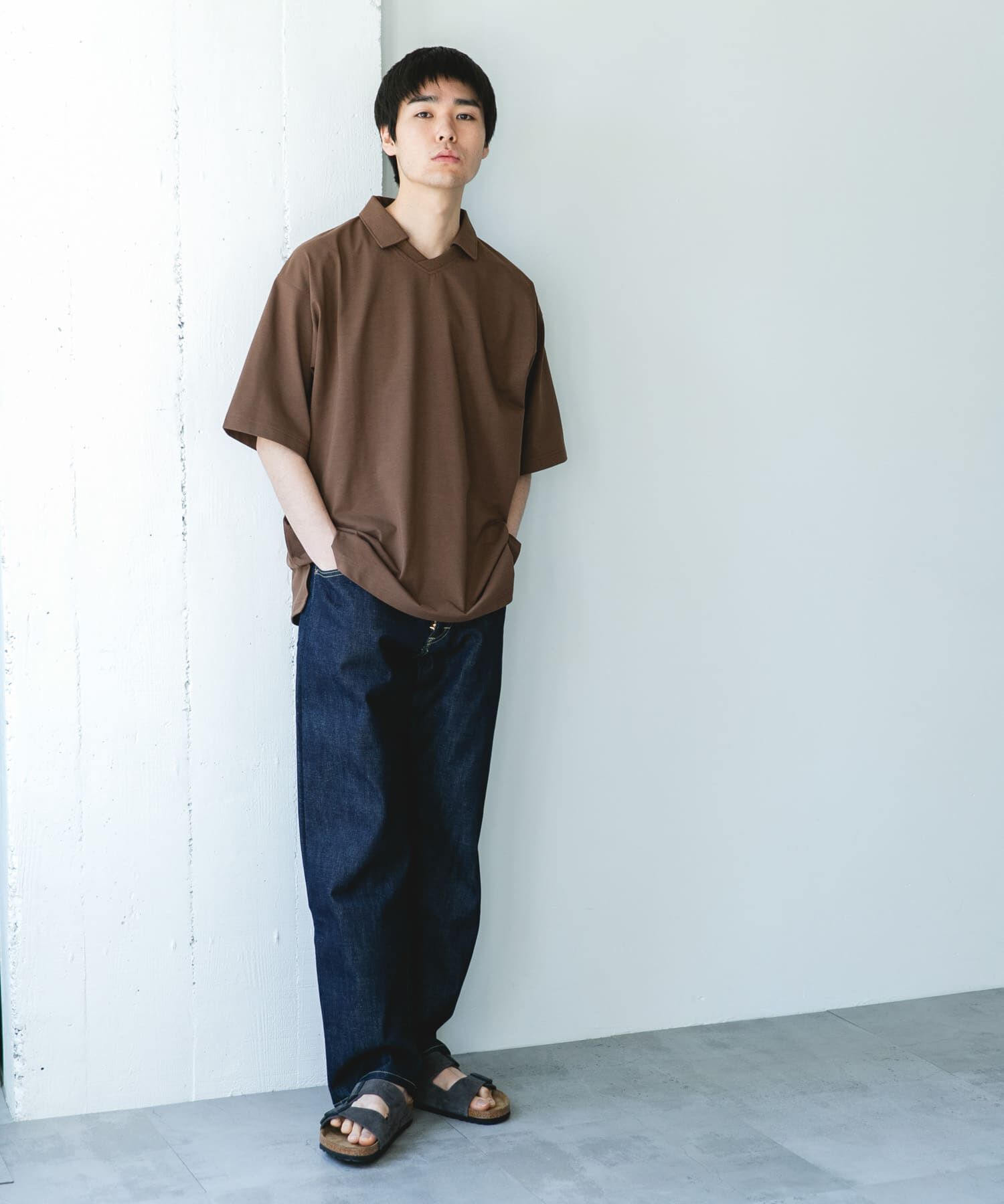 URBAN RESEARCH DOORS「『吸水速乾/防ｼﾜ/抗ﾋﾟﾘﾝｸﾞ/UVｶｯﾄ/ｲｰｼﾞｰｹｱ』DRYMIX Vﾈｯ  」|Tシャツ・カットソー|