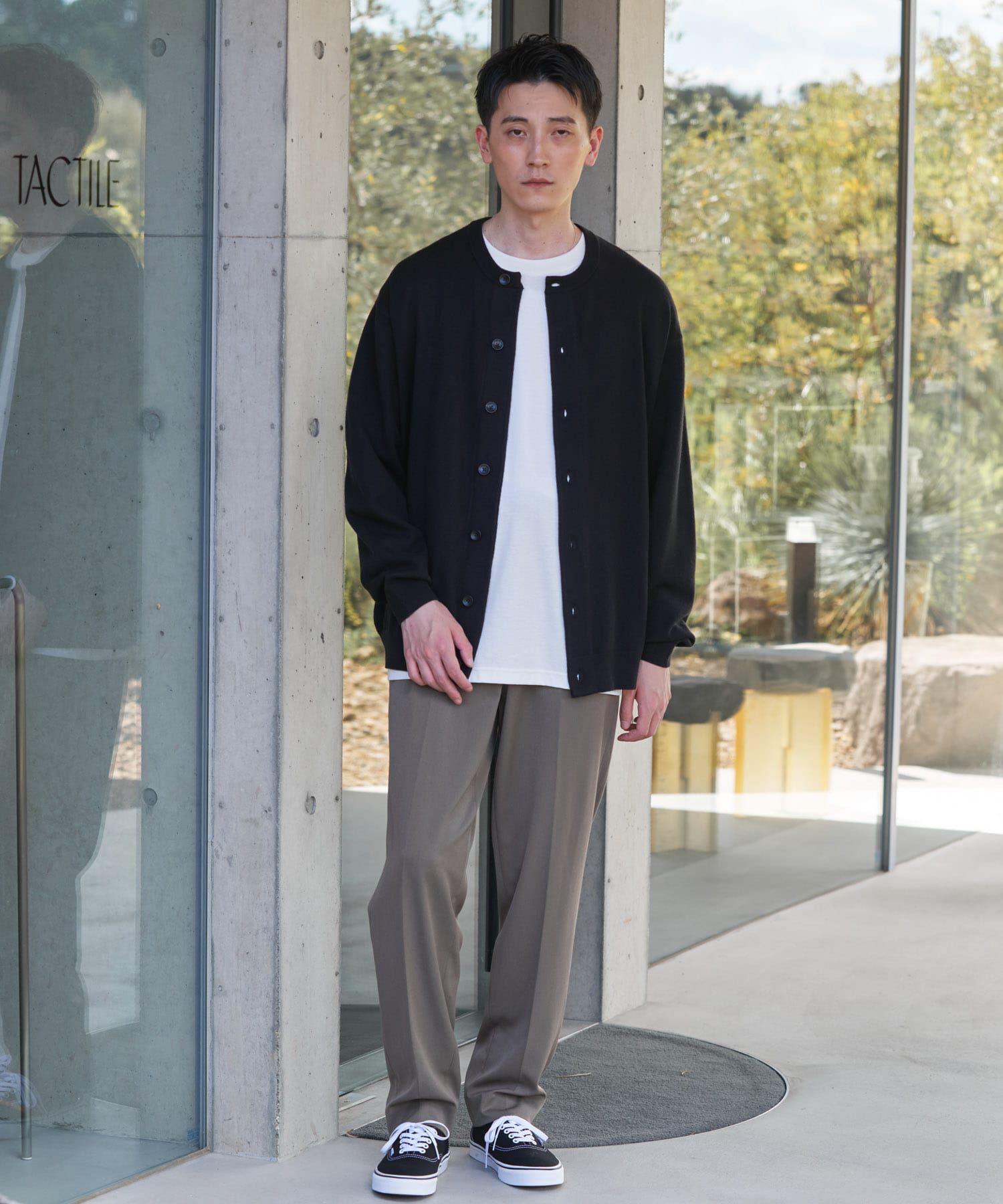 URBAN RESEARCH DOORS「『XLサイズ/WEB限定』『UR TECH』 200日 クルーネックカーディガン 26AW」|カーディガン|