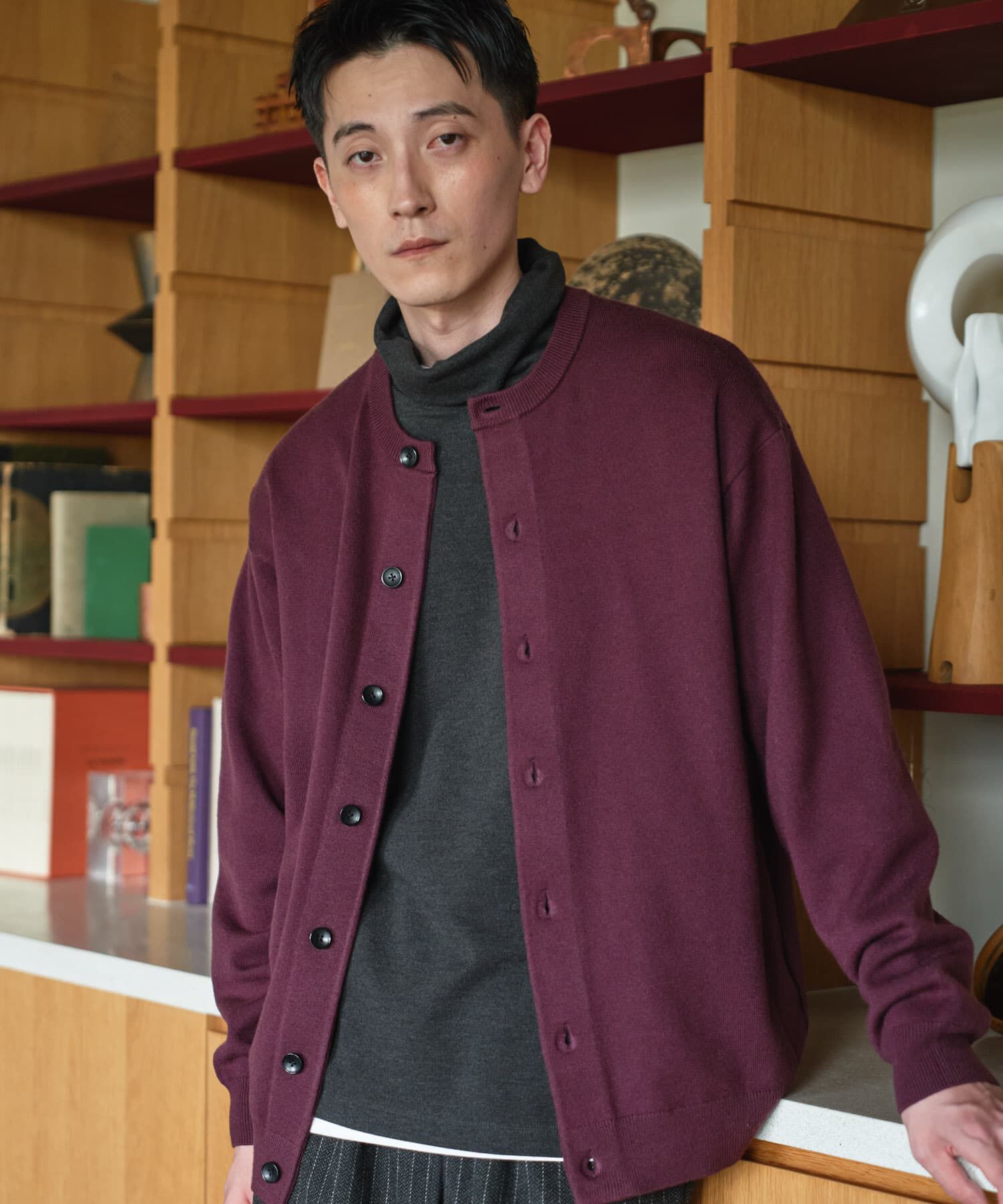 URBAN RESEARCH DOORS「『XLサイズ/WEB限定』『UR TECH』 200日 クルーネックカーディガン 26AW」|カーディガン|