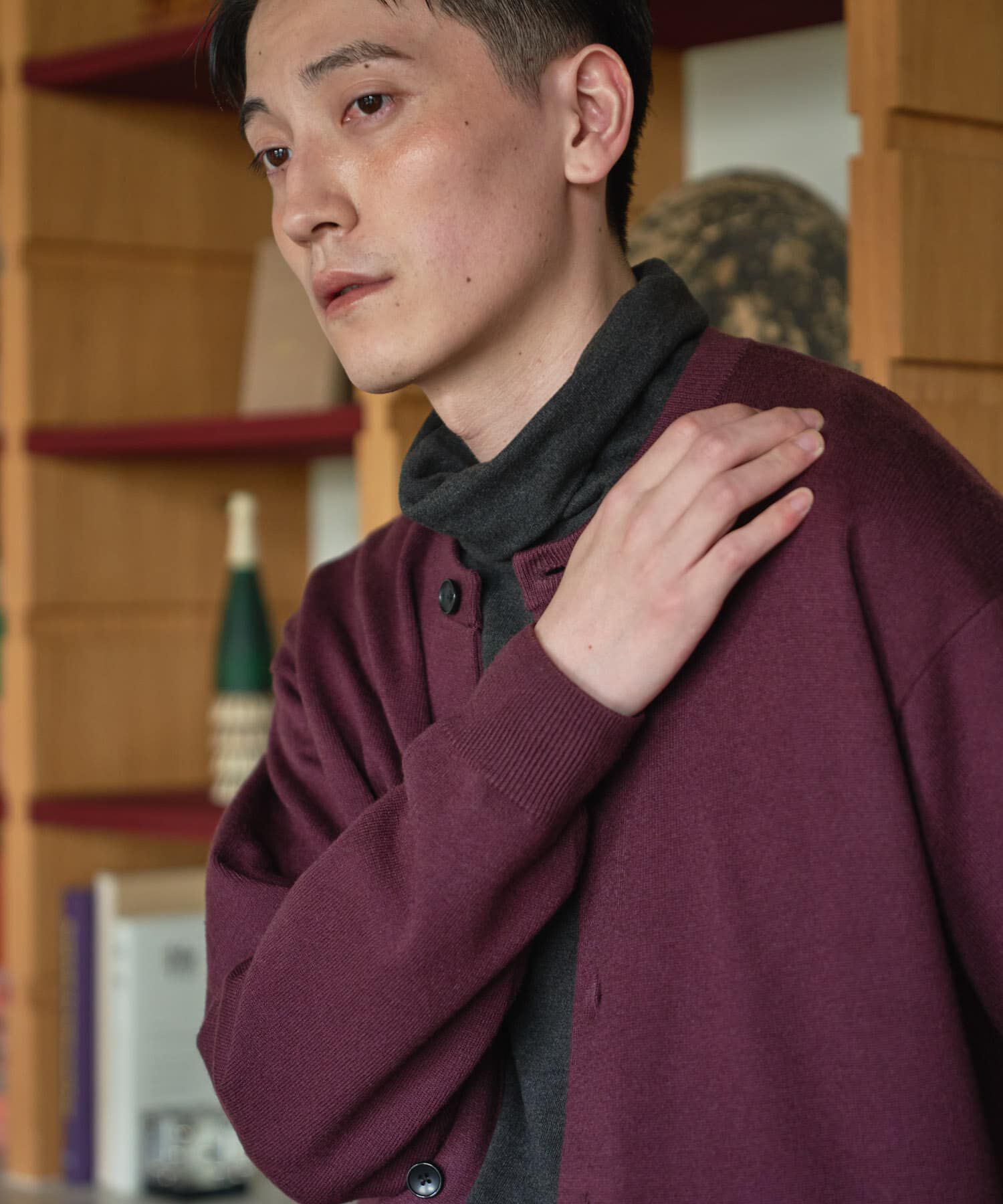 URBAN RESEARCH DOORS「『XLサイズ/WEB限定』『UR TECH』 200日 クルーネックカーディガン 26AW」|カーディガン|
