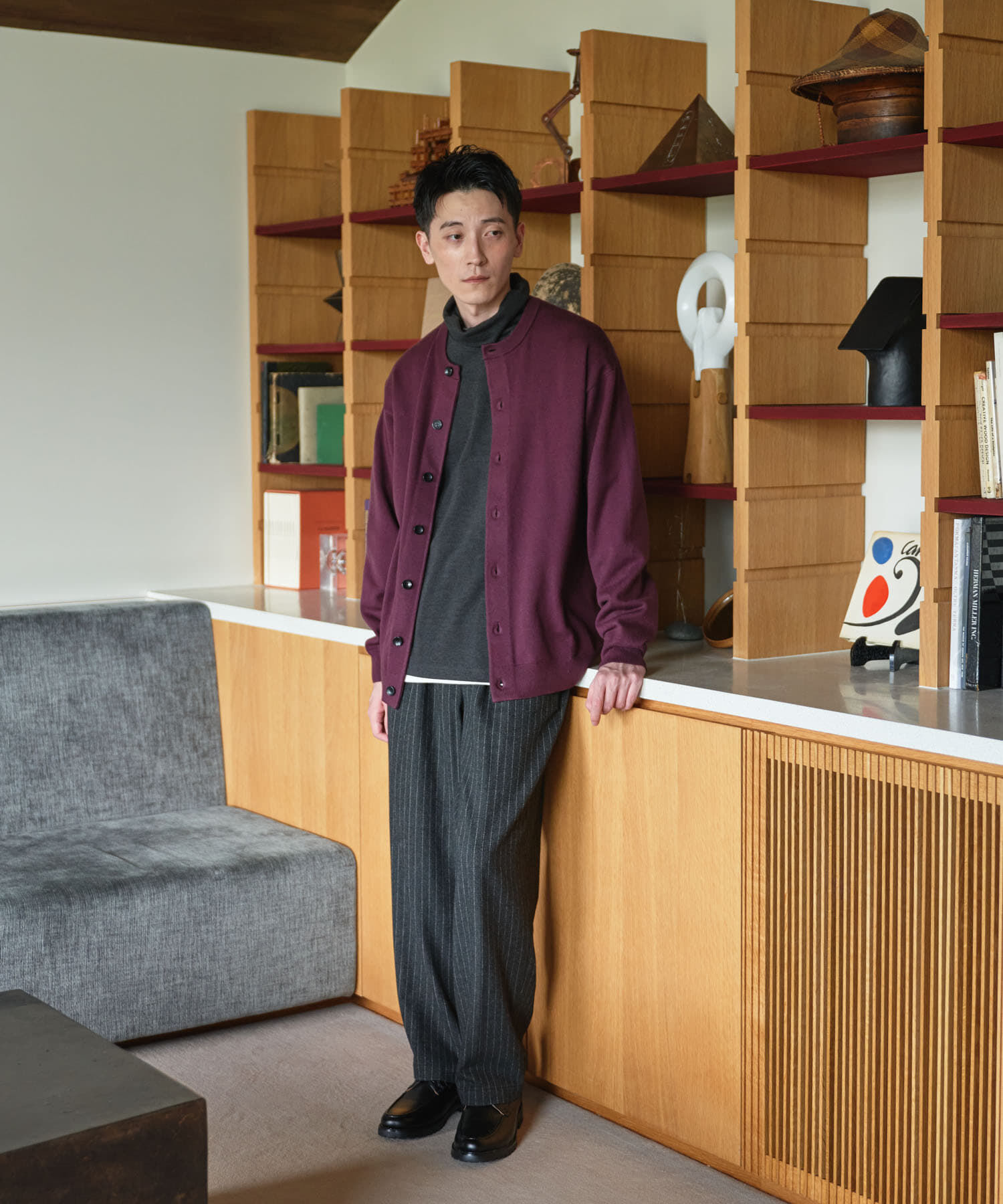 URBAN RESEARCH DOORS「『XLサイズ/WEB限定』『UR TECH』 200日 クルーネックカーディガン 26AW」|カーディガン|