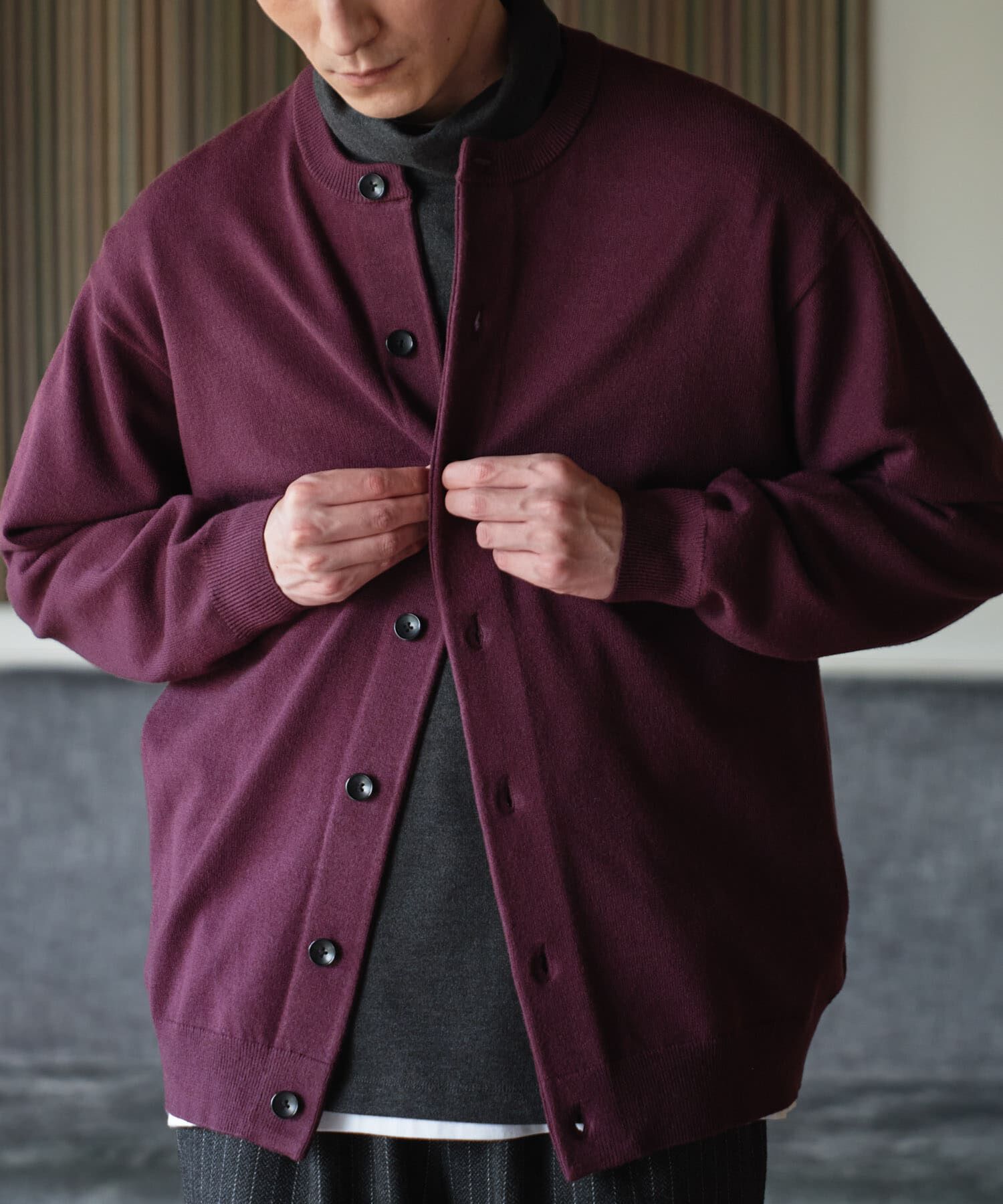 URBAN RESEARCH DOORS「『XLサイズ/WEB限定』『UR TECH』 200日 クルーネックカーディガン 26AW」|カーディガン|