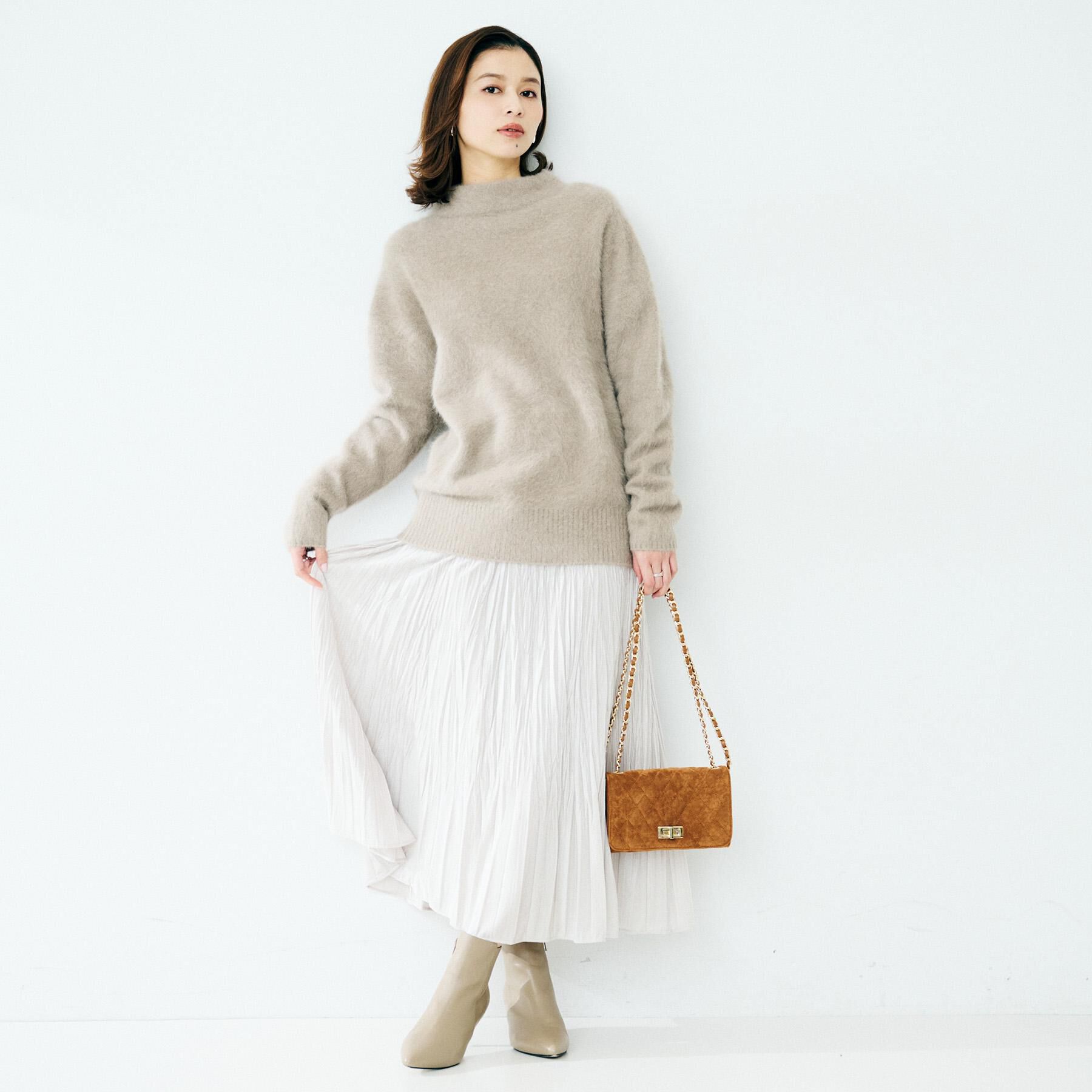 UNTITLED「【大人な品格/ふわふわニット】フォックスカシミヤ コクーンニット」|ニット・セーター|