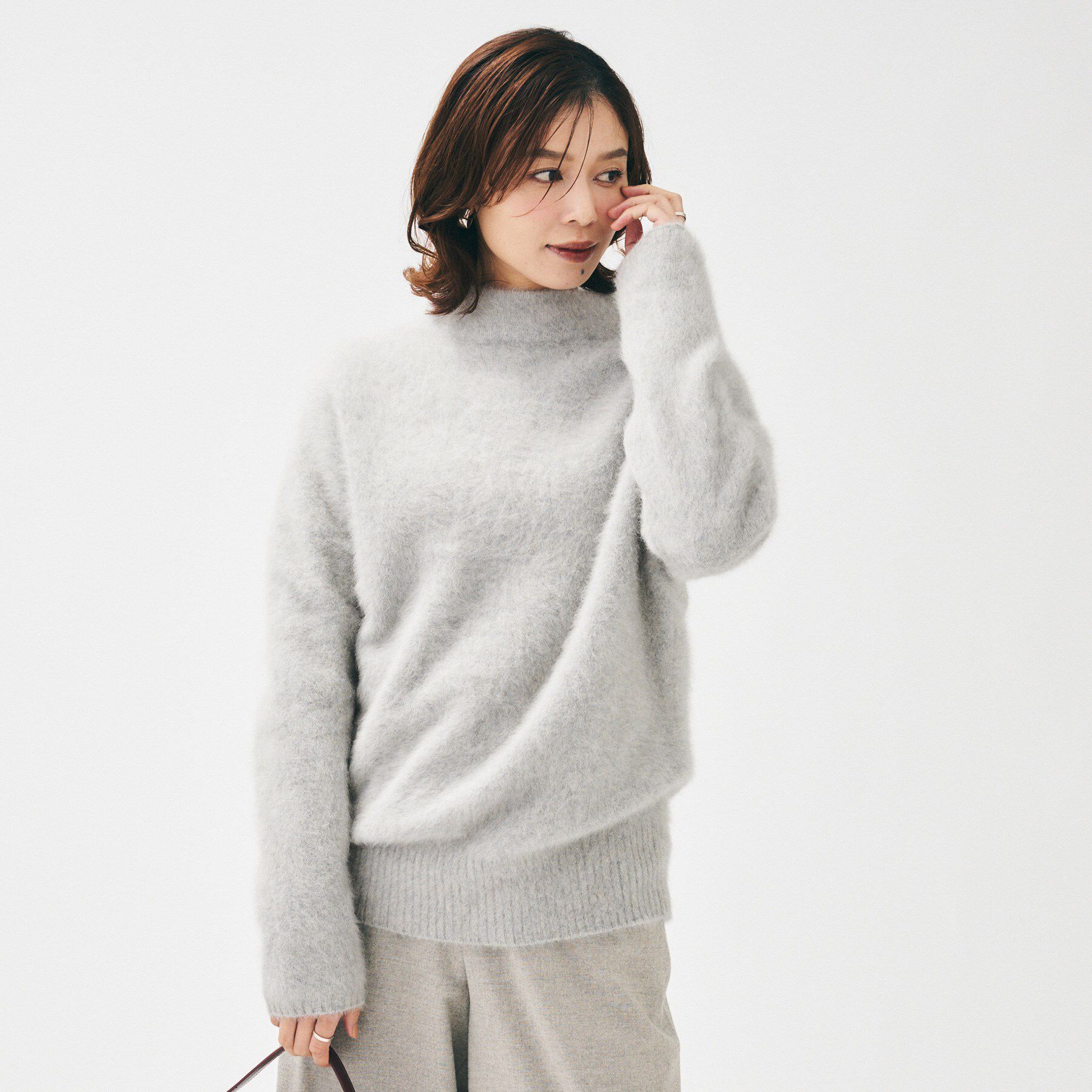 UNTITLED「【大人な品格/ふわふわニット】フォックスカシミヤ コクーンニット」|ニット・セーター|