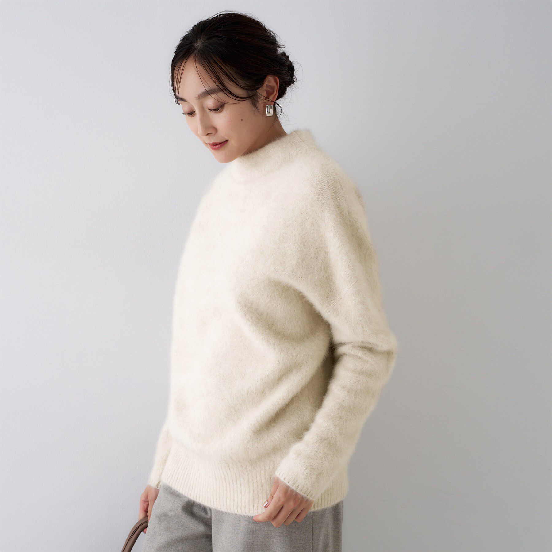 UNTITLED「【大人な品格/ふわふわニット】フォックスカシミヤ コクーンニット」|ニット・セーター|