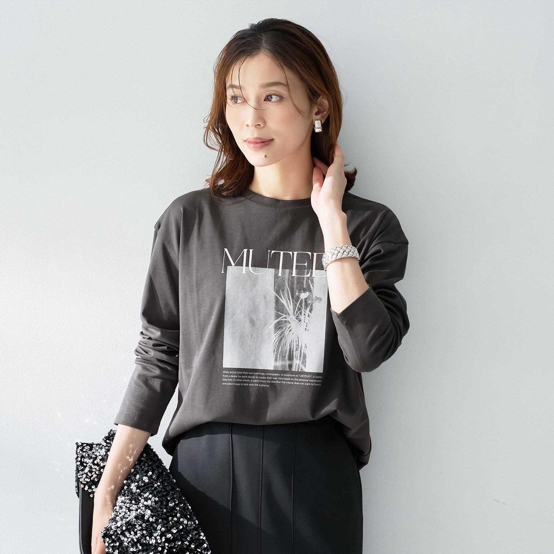 UNTITLED「【ロゴ・プリント】フォトグラフィックロンT」|Tシャツ・カットソー|