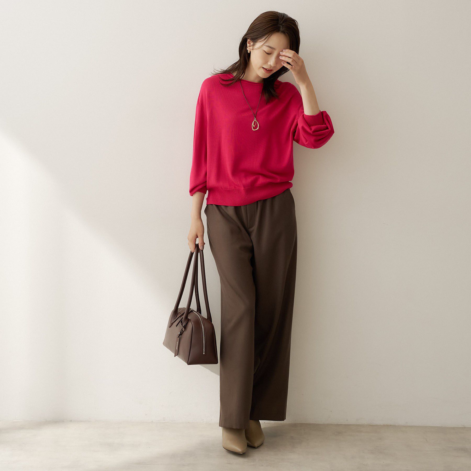 UNTITLED「【店頭人気！/8色展開】ボリュームスリーブニットプルオーバー」|ニット・セーター|