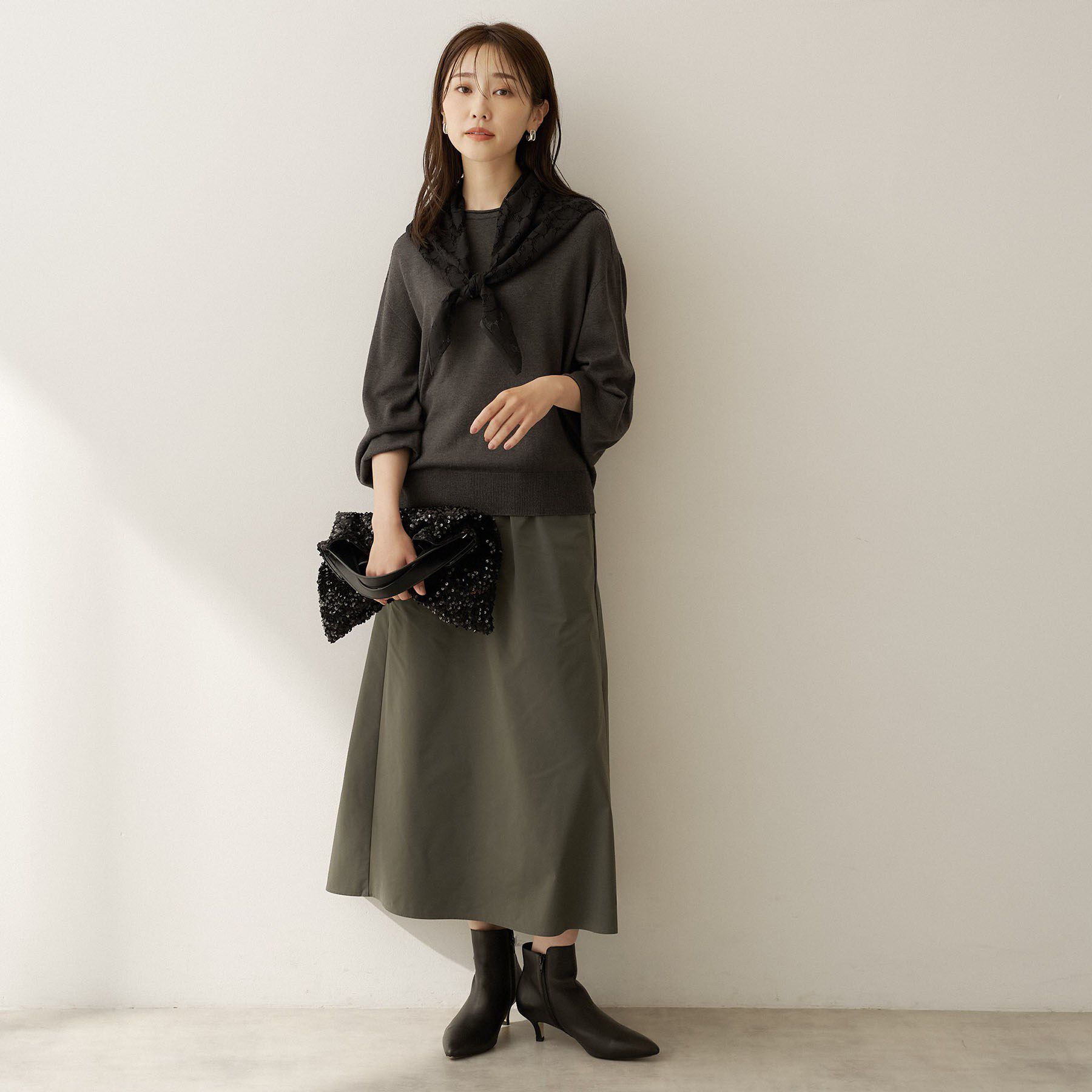 UNTITLED「【店頭人気！/8色展開】ボリュームスリーブニットプルオーバー」|ニット・セーター|