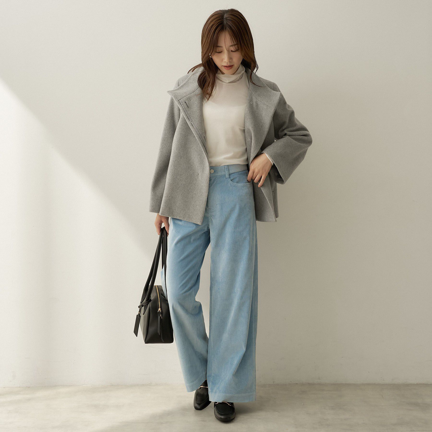 UNTITLED「【軽やかな柔らかさ】コーデュロイワイドパンツ」|その他|