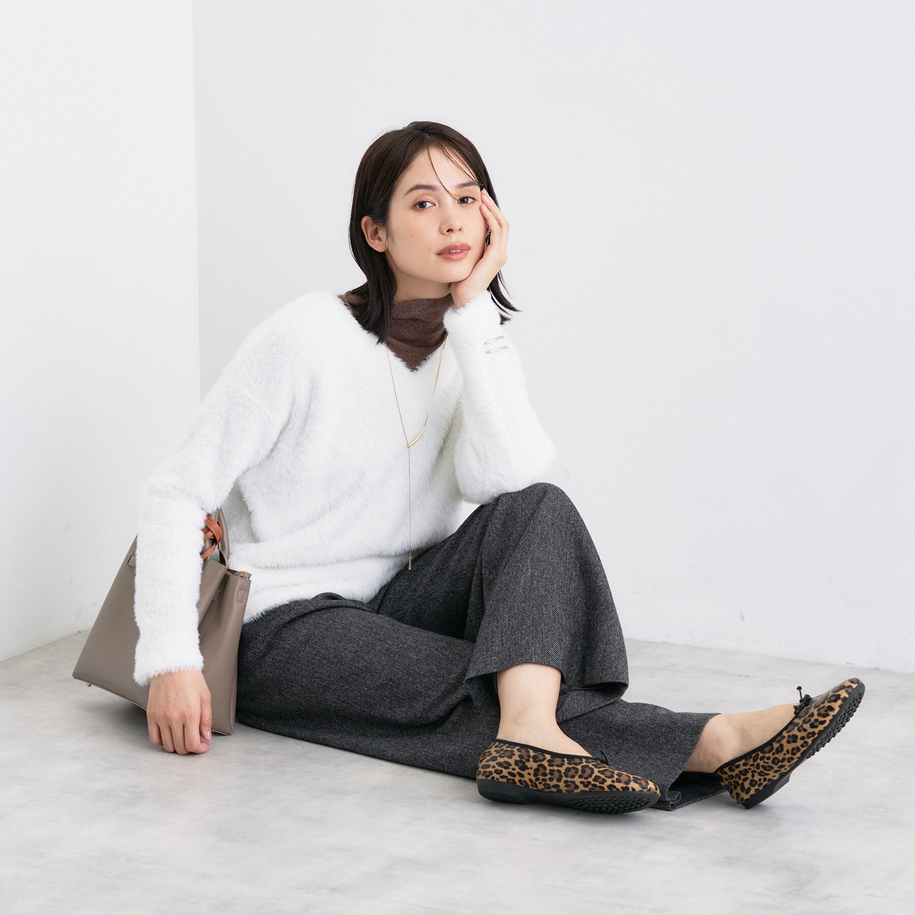 INDIVI「【洗える】エアリーシャギートップス」|Tシャツ・カットソー|