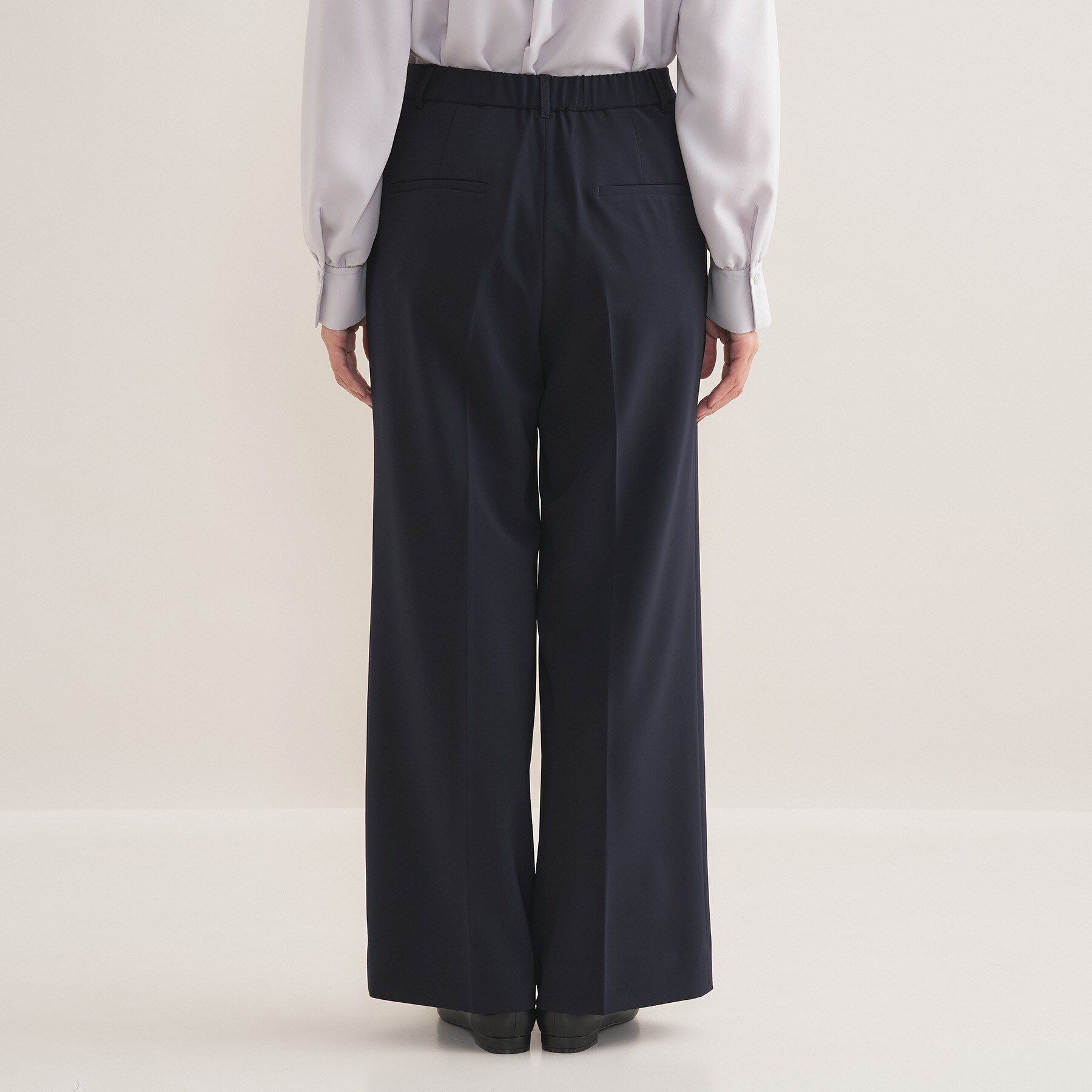 INDIVI「【通勤スーツ／洗える】ストレッチワイドパンツ」|スーツ|