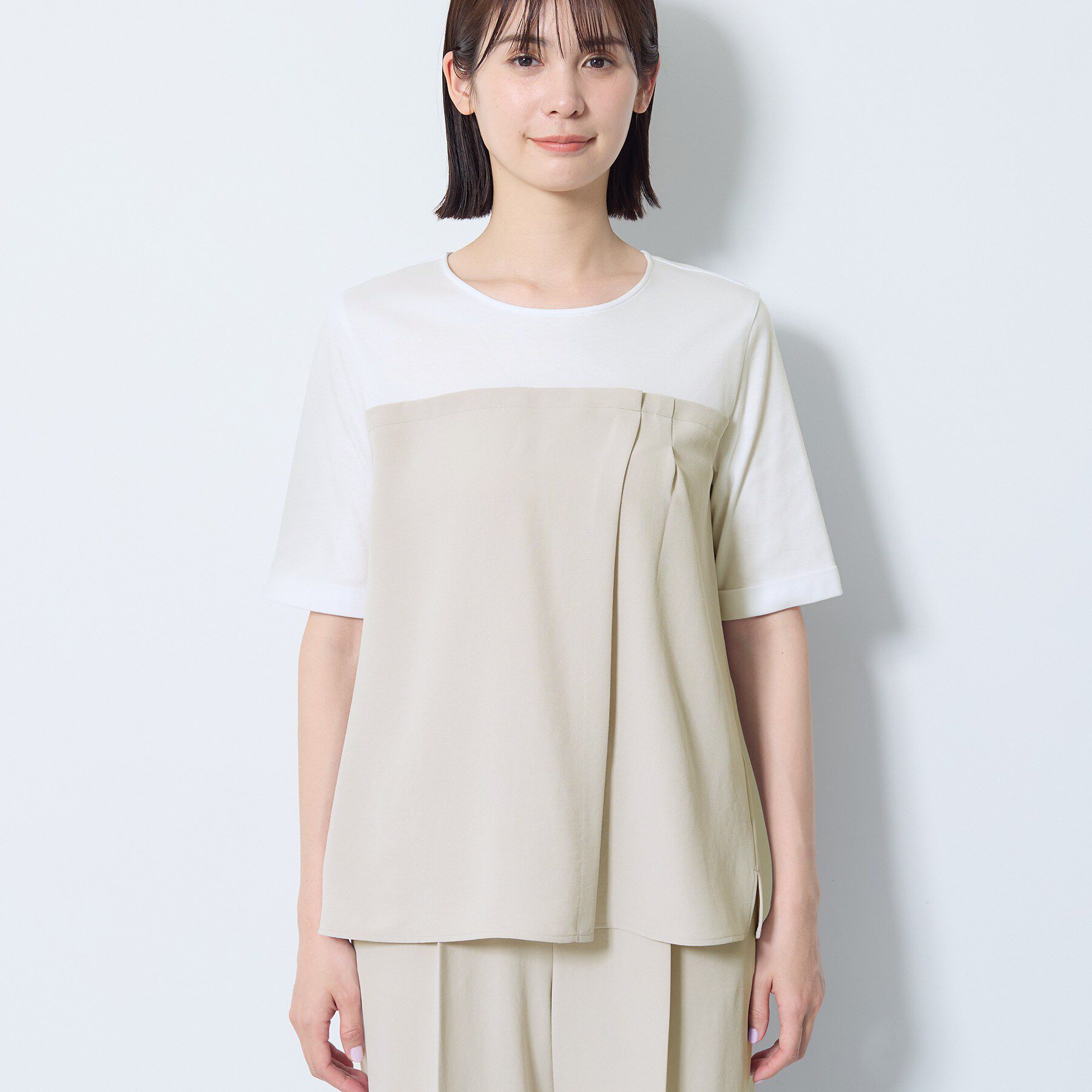 INDIVI「【着る日傘／SETUP可能】ビスチェレイヤード風トップス」|Tシャツ・カットソー|