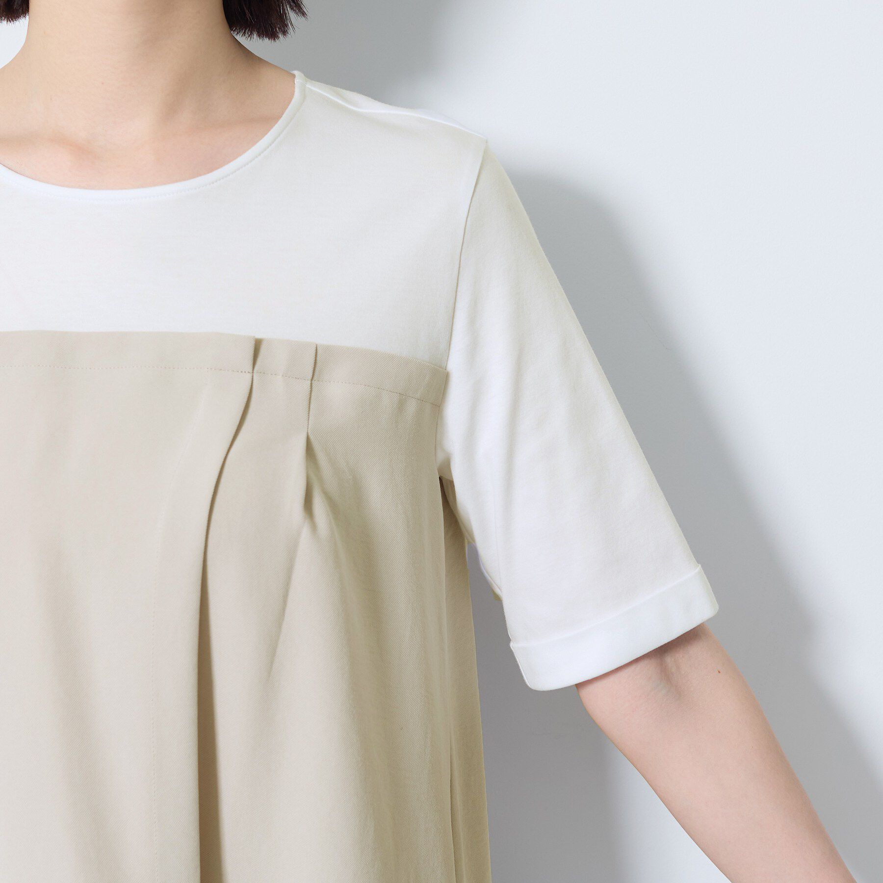 INDIVI「【着る日傘／SETUP可能】ビスチェレイヤード風トップス」|Tシャツ・カットソー|