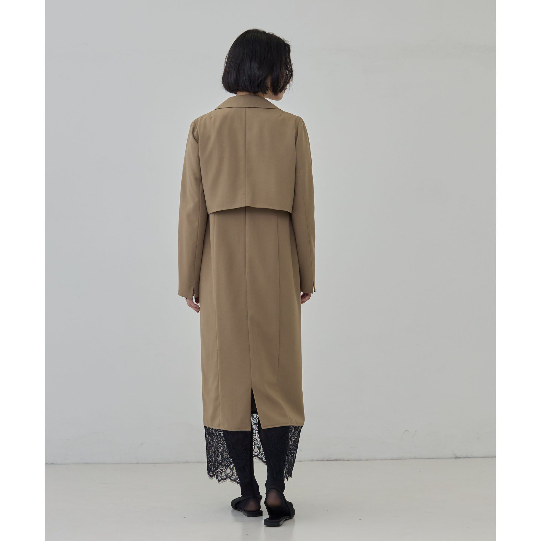 GALLEST「ダブルクロス 裾レースワンピース【セットアップ可能】」|ワンピース|