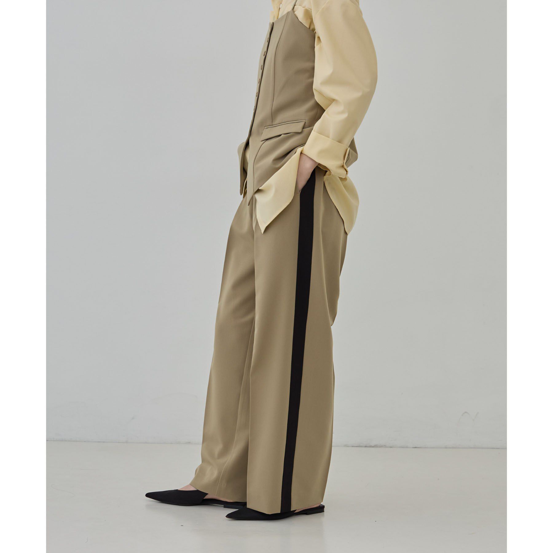 GALLEST「Comfy Slacks｜イージーサイドラインワイドパンツ【LIVE紹介／上枝みどりさん着用／通勤】」|その他|