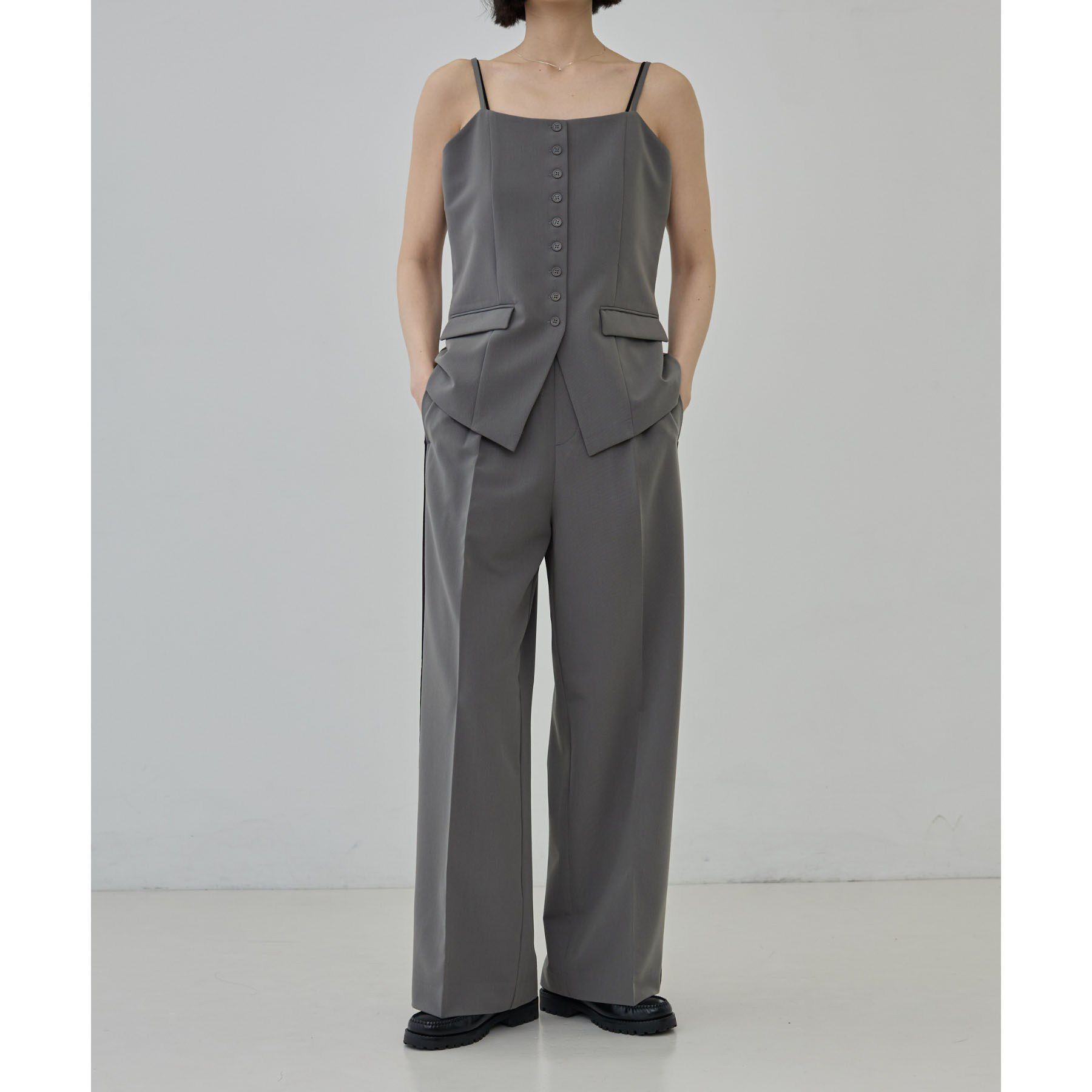 GALLEST「Comfy Slacks｜イージーサイドラインワイドパンツ【LIVE紹介／上枝みどりさん着用／通勤】」|その他|