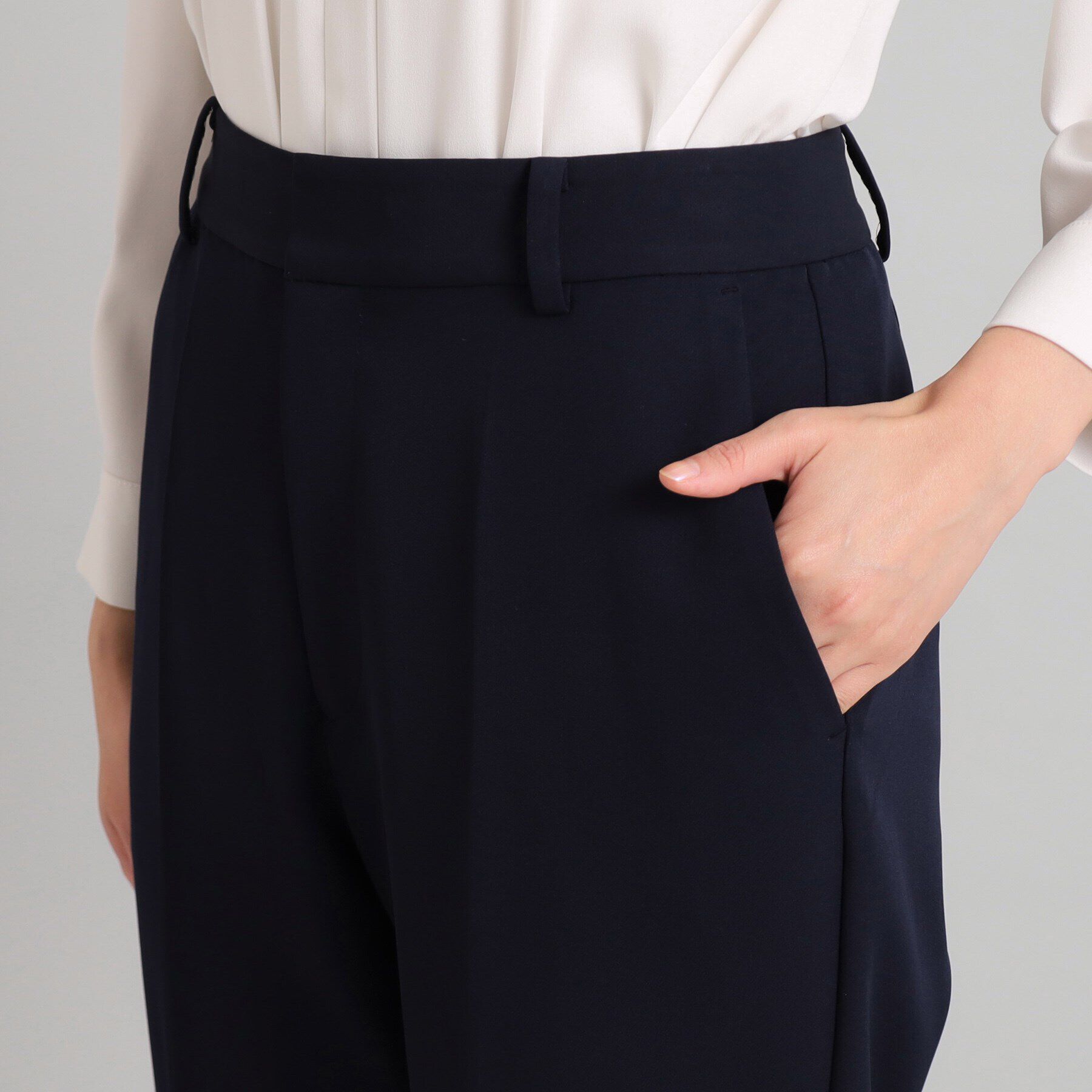 OPAQUE.CLIP「《通勤/セットアップ対応》 テーパードパンツ/ダブルクロス【洗濯機洗い可】」|その他|