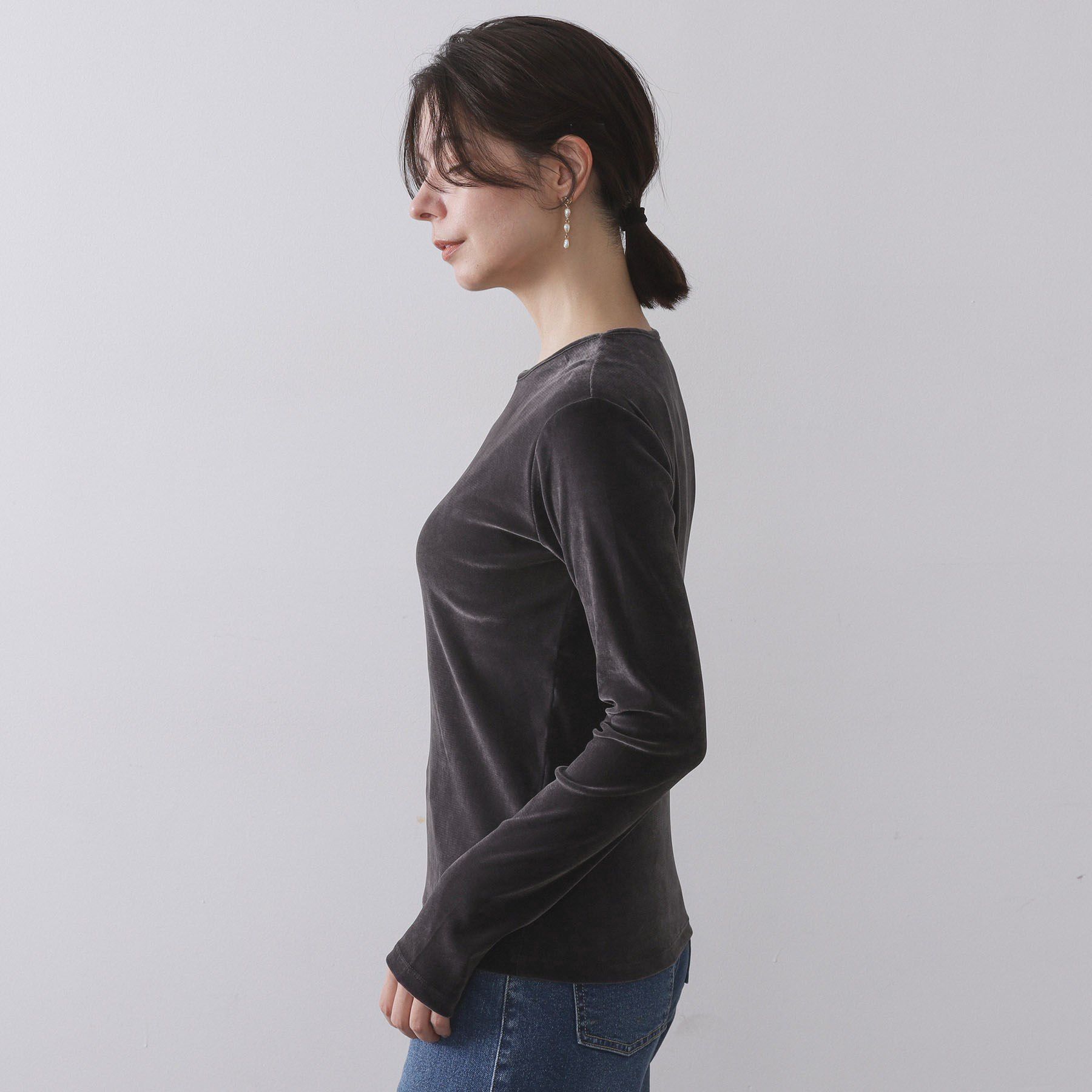 OPAQUE.CLIP「フロッキーチュールトップス【洗濯機OK】」|Tシャツ・カットソー|