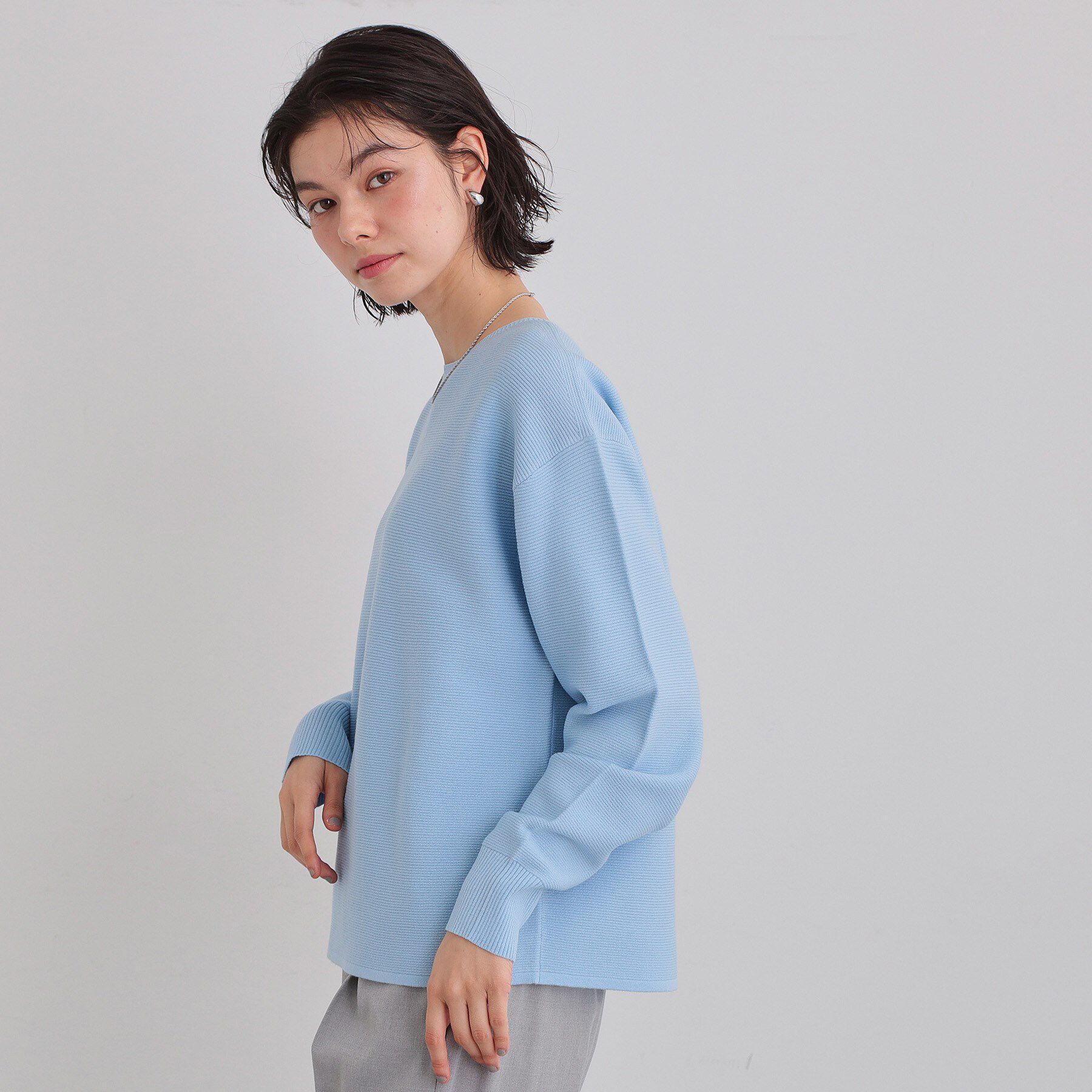 THE SHOP TK「【S-XLサイズ/選べる6色】どこから見ても美しい ガーターニット/洗濯機OK」|ニット・セーター|