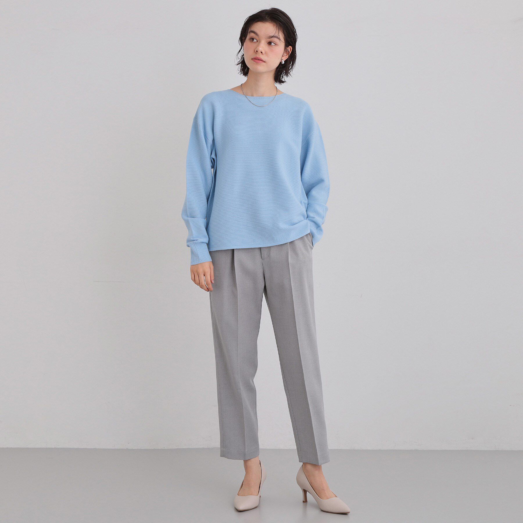 THE SHOP TK「【S-XLサイズ/選べる6色】どこから見ても美しい ガーターニット/洗濯機OK」|ニット・セーター|