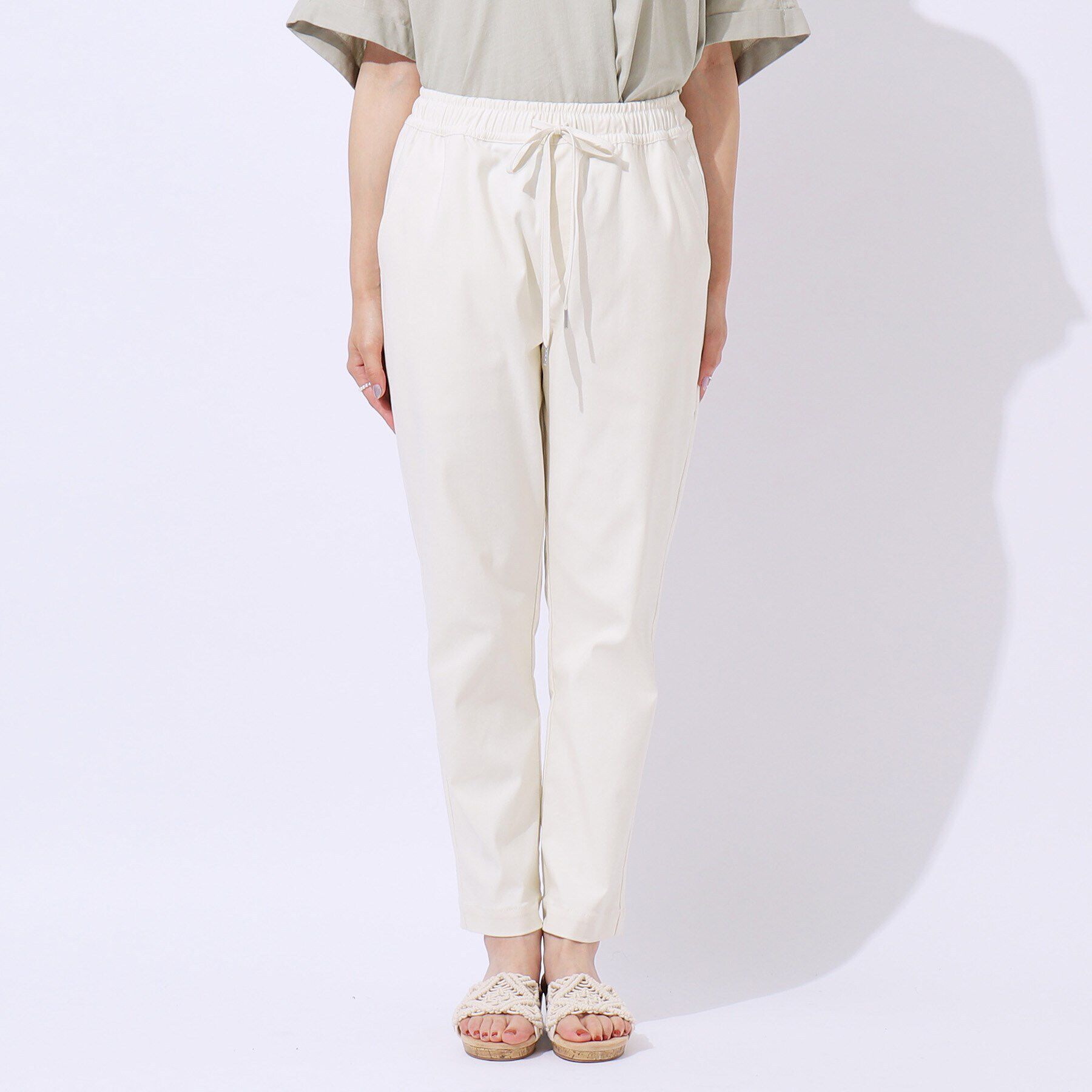 SHOO･LA･RUE「【SS-3L/無理せずスリム】 ぐんぐん伸びる イージーテーパードパンツ」|その他|