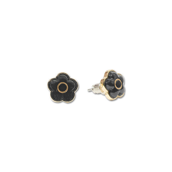 MARY QUANT「マーブルキャンディデイジー ピアス」|ピアス|ブラック
