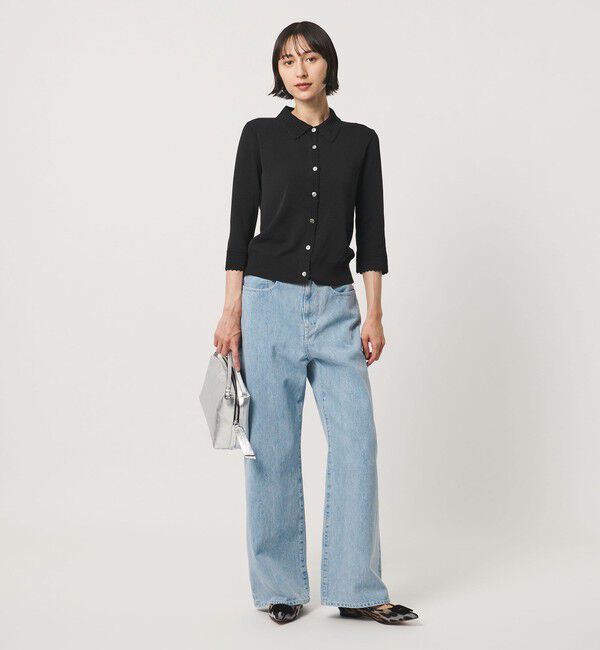 UNITED ARROWS「クロシェ ポロカーディガン ‐ウォッシャブル‐」|カーディガン|