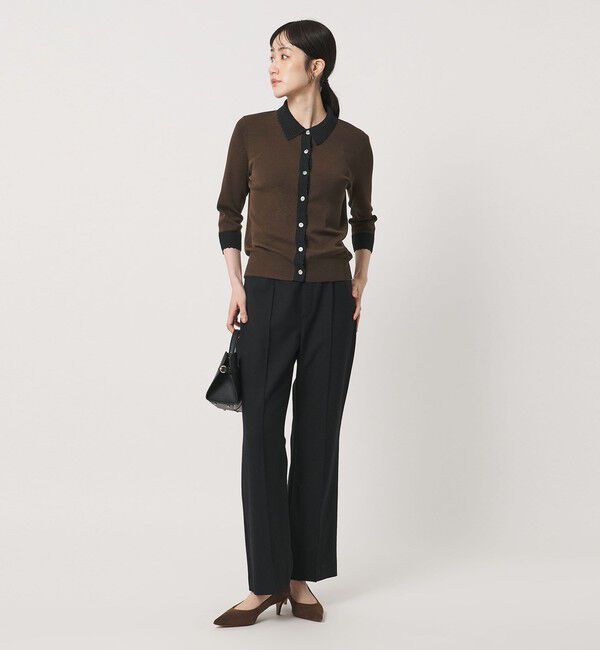 UNITED ARROWS「クロシェ ポロカーディガン ‐ウォッシャブル‐」|カーディガン|