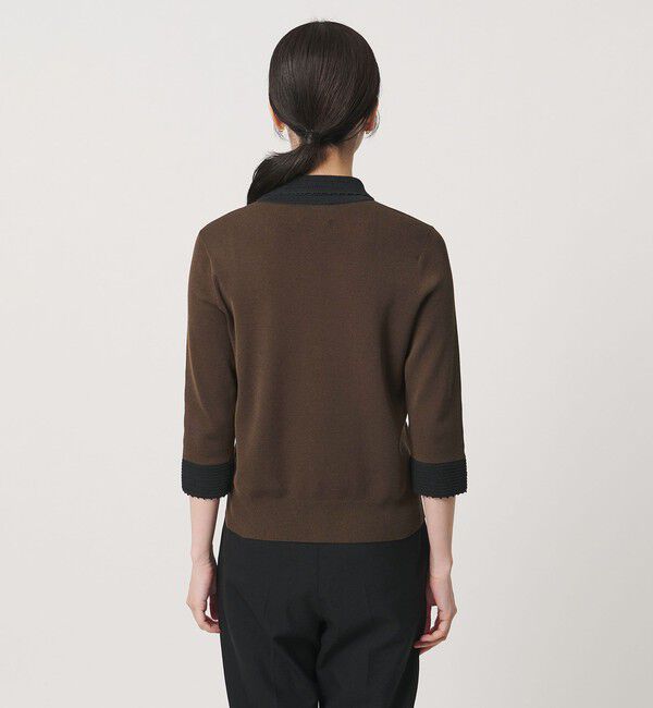 UNITED ARROWS「クロシェ ポロカーディガン ‐ウォッシャブル‐」|カーディガン|