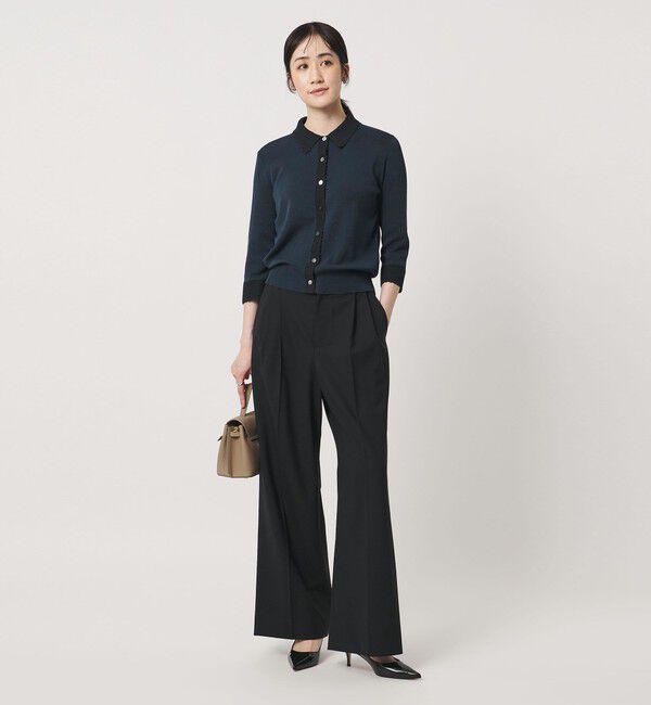 UNITED ARROWS「クロシェ ポロカーディガン ‐ウォッシャブル‐」|カーディガン|