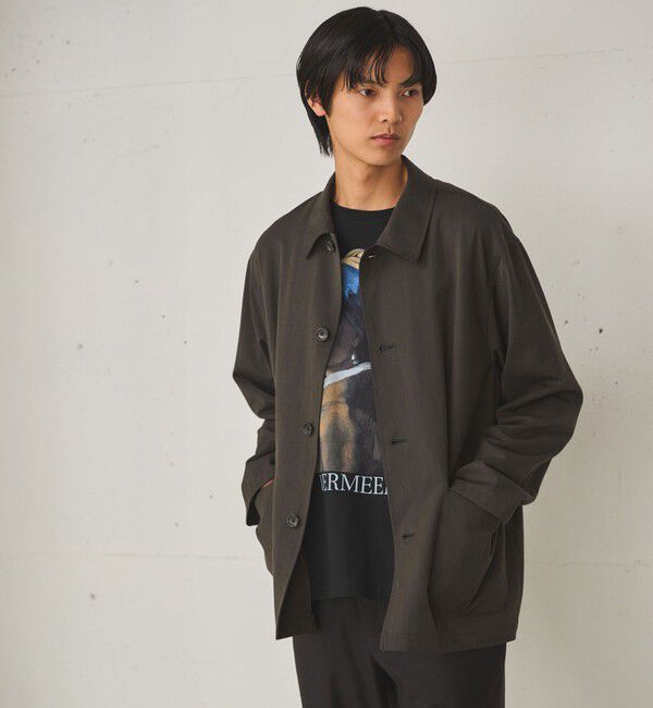 UNITED ARROWS green label relaxing「ウォッシャブル サージ カバーオール ジャケット -2WAYストレッチ-」|その他|DK.GRAY
