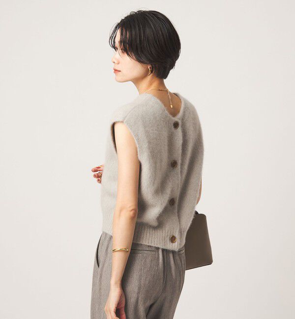 UNITED ARROWS green label relaxing「ヘアリー 2WAY ニット ベスト」|ベスト・ジレ|