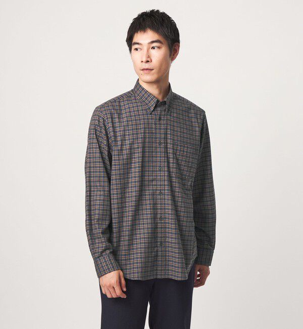 UNITED ARROWS green label relaxing「ナチュラルフィット ビエラチェック ボタンダウン 長袖 シャツ」|シャツ・ブラウス|