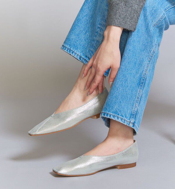 BEAUTY&YOUTH UNITED ARROWS「Vカットステッチ フラットシューズ」|バレエシューズ|