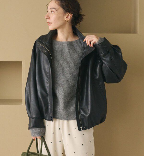 BEAUTY&YOUTH UNITED ARROWS「レザーライク スタンドカラー ブルゾン」|その他|