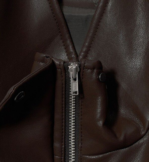 BEAUTY&YOUTH UNITED ARROWS「レザーライク スタンドカラー ブルゾン」|その他|