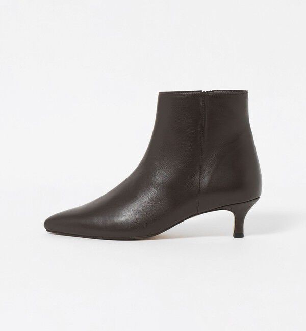 BEAUTY&YOUTH UNITED ARROWS「＜Arrum＞レザー ポインテッド ショートブーツ」|ロングブーツ|DK.BROWN