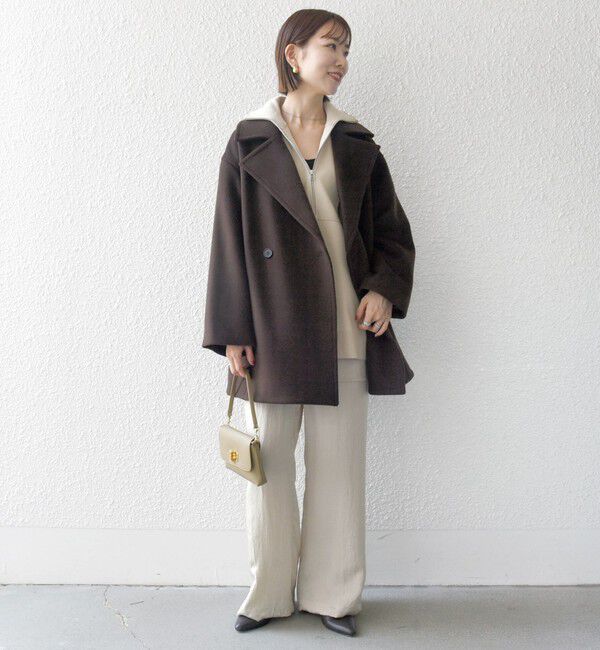 SHIPS any「《一部追加予約》【WEB限定】PURE WOOL コクーン テーラード ショート コート 26AW」|その他|