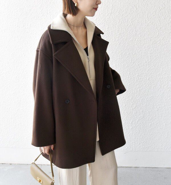 SHIPS any「《一部追加予約》【WEB限定】PURE WOOL コクーン テーラード ショート コート 26AW」|その他|