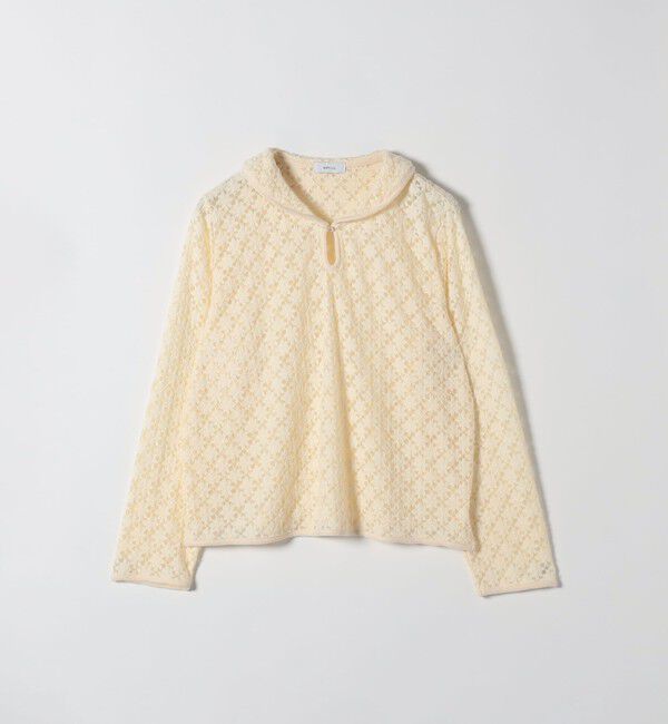 SHIPS any「SHIPS any:〈手洗い可能〉起毛 レース パイピング プルオーバー」|Tシャツ・カットソー|