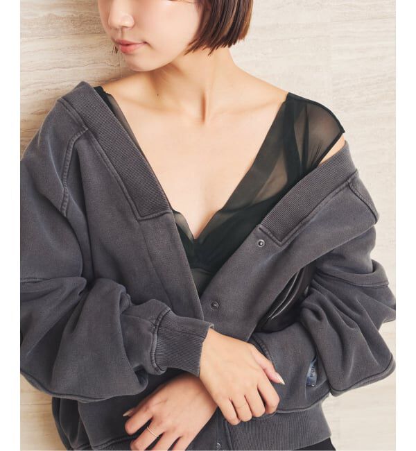 Plage「《追加》NICENICE MOMENT / ナイスナイスモーメント MESH FRENCH SL TOP 2」|インナー|グレーB