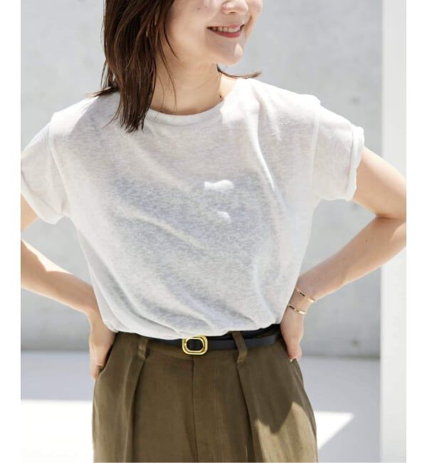 SLOBE IENA「《追加》スラブ5分袖TEE」|Tシャツ・カットソー|