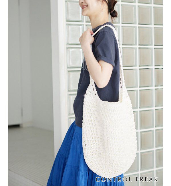 SLOBE IENA「《追加》CONTROL FREAK ペーパークロッシェバッグ 244-410503」|ショルダー・メッセンジャー|