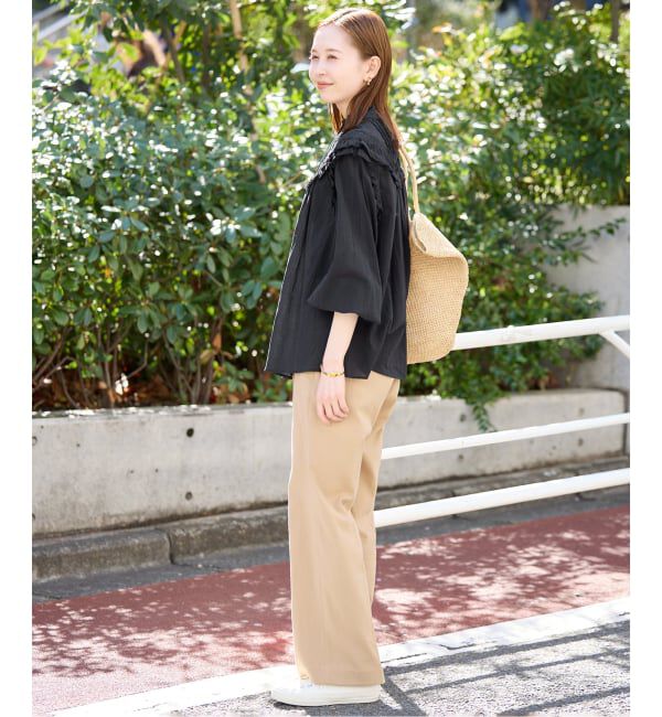 SLOBE IENA「《WEB限定/追加》フリルピンタックブラウス」|シャツ・ブラウス|
