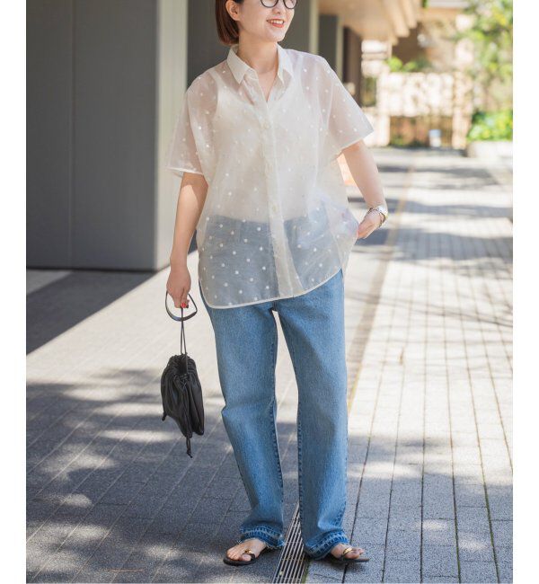 Spick and Span「シアードットサークルシャツ」|シャツ・ブラウス|