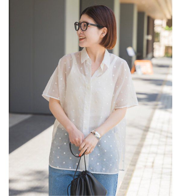 Spick and Span「シアードットサークルシャツ」|シャツ・ブラウス|