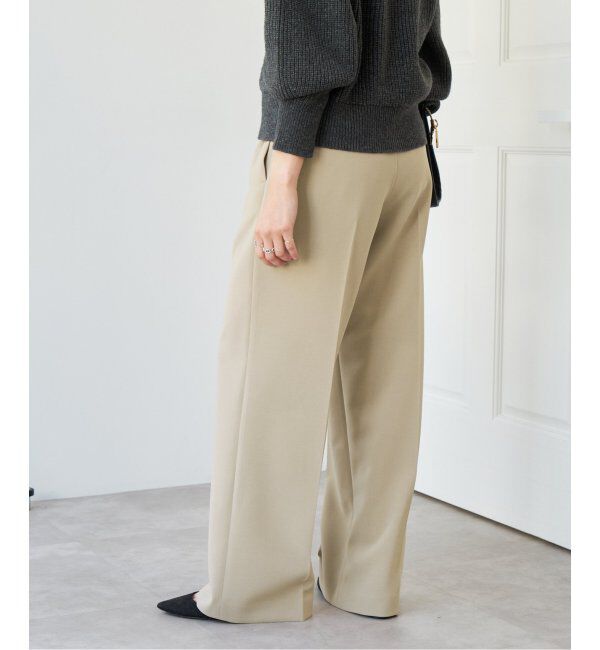 Spick and Span「《追加》ダブルクロスツータックパンツ」|スラックス|