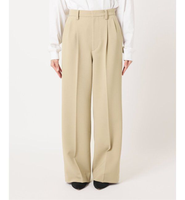 Spick and Span「《追加》ダブルクロスツータックパンツ」|スラックス|