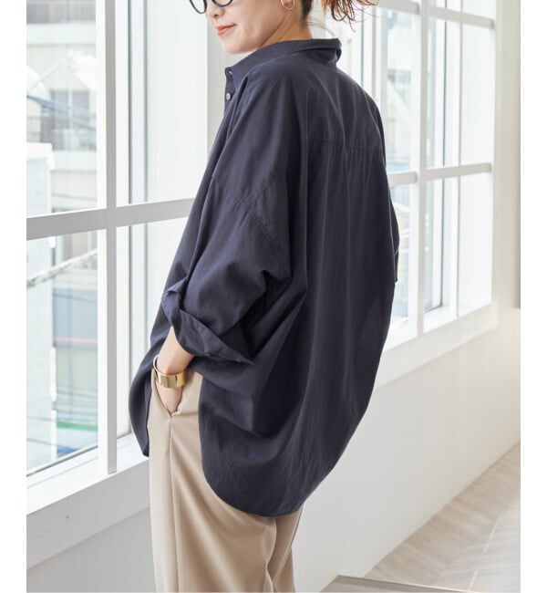 Spick and Span「《追加》ガーメントダイカシュクールシャツ」|シャツ・ブラウス|